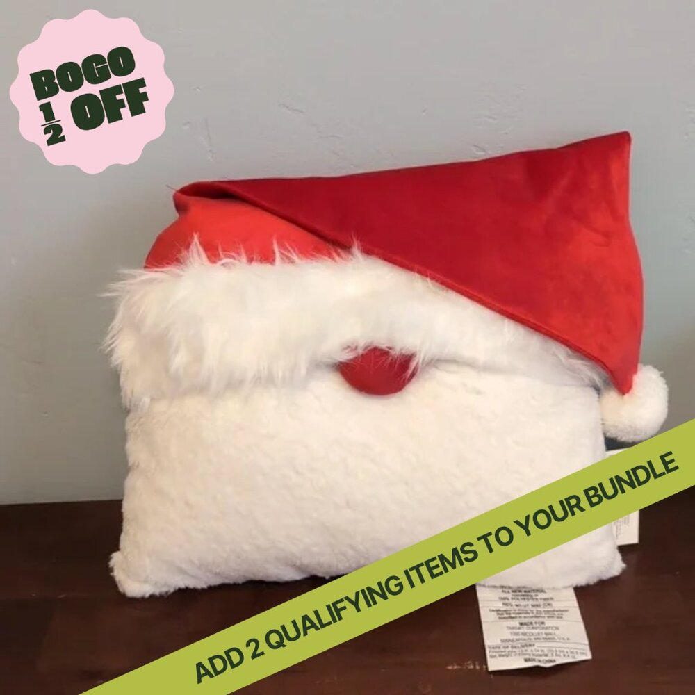 Santa Claus Christmas pillow Target bullseye wondershop 2023